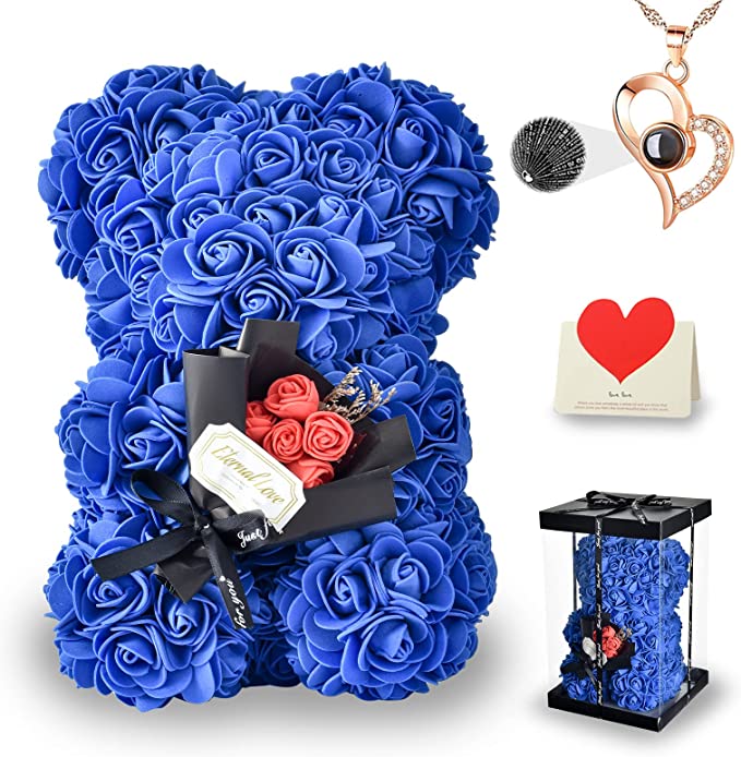 25cm Rose Bear in Box [USA Shipping]
