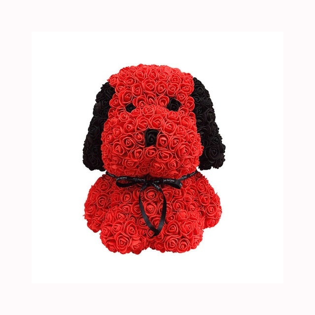 Red Love Rose Puppy Real Rose Bear Red Love Rose Puppy Real Rose Bear