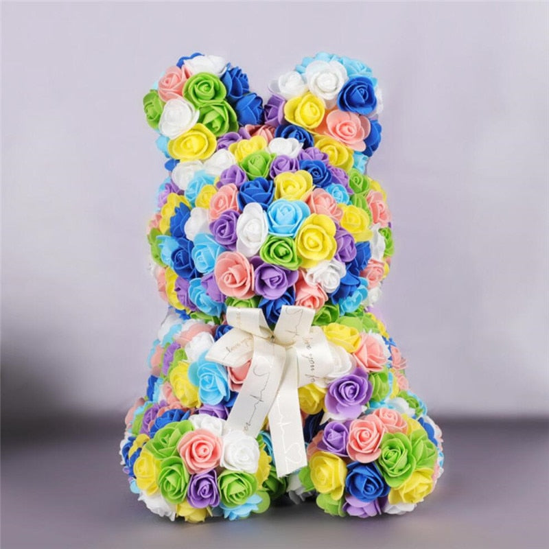 Rose Bunny With Ribbon