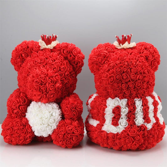 Red Rose Bear With Love Letter