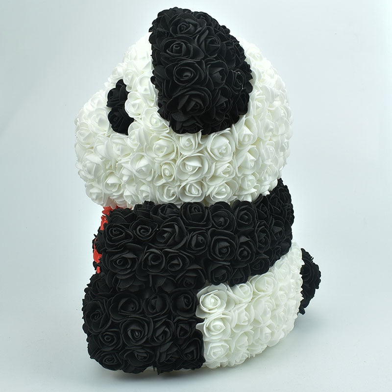 Cute Rose Panda With Red Heart