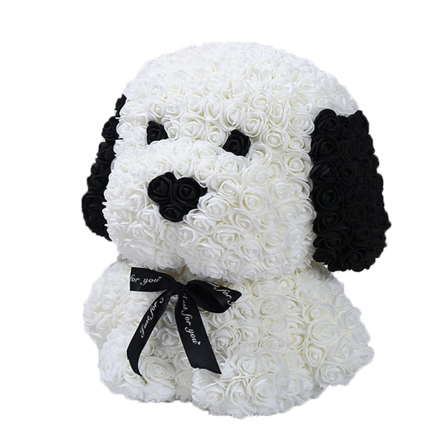 White & Black Rose Puppy