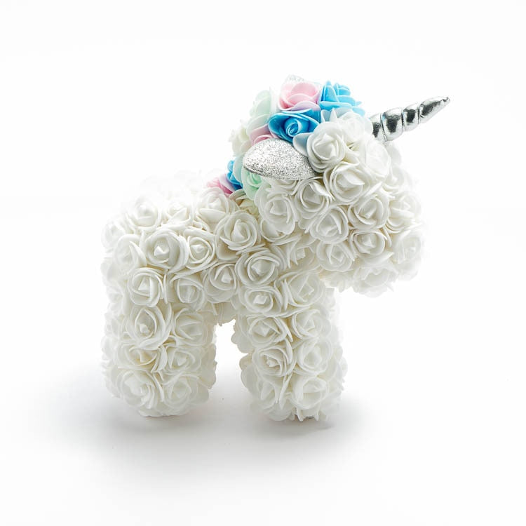 White Rose Unicorn Real Rose Bear White Rose Unicorn Real Rose Bear