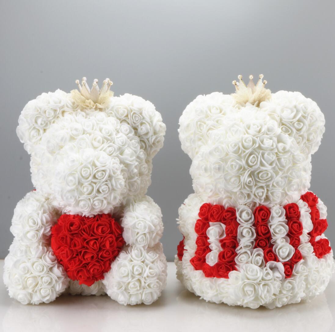 White Rose Bear With Love Letter