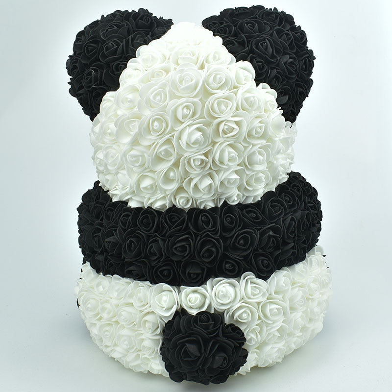 Cute Rose Panda With Red Heart