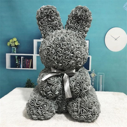 Beautiful Gray Rose Bunny
