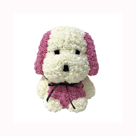 Beige & Pink Rose Puppy
