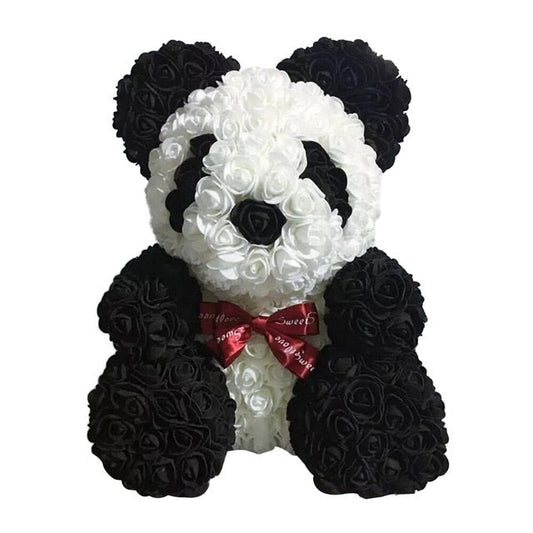 Cute Black & White Rose Panda
