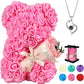 Rose Bear with  Rose Bouquet [USA Shipping]