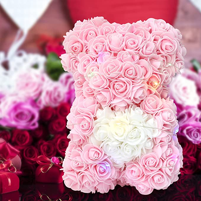 Rose bear sale real flowers