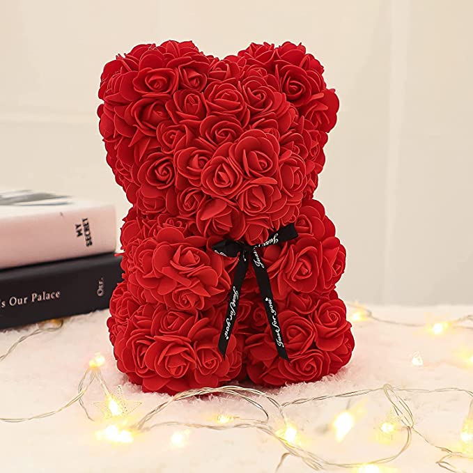 Cute Rose Bear with Special Gift Box [USA Shipping]