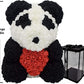 Rose Panda with Red Heart [USA Shipping]