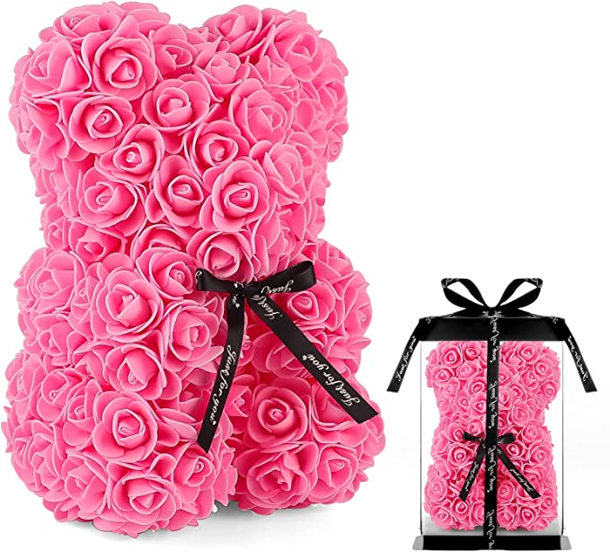 Cute Rose Bear with Special Gift Box [USA Shipping]