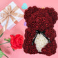 Deep Red Rose Bear [USA Shipping]