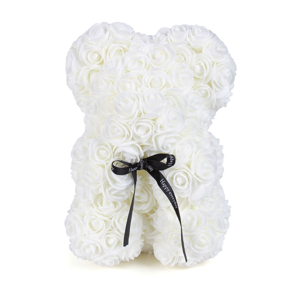 White Rose Bear – Real Rose Bear