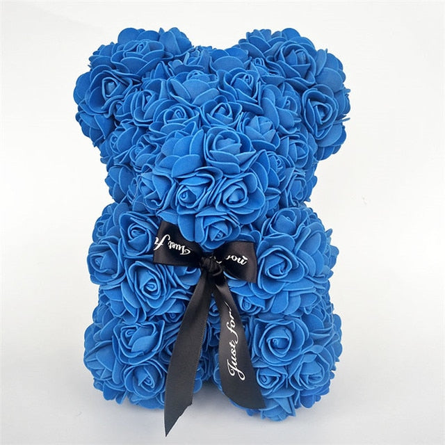 Deep Blue Rose Bear